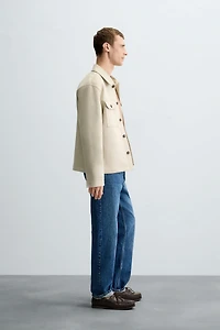 FAUX SUEDE OVERSHIRT