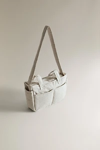 GINGHAM CHECK CLOTH DIAPER BAG
