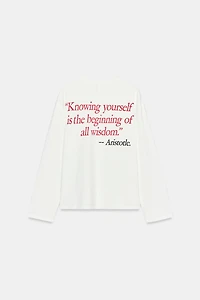LONG SLEEVE TEXT T-SHIRT