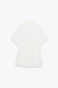 RAMIE SHIRT WITH LACE TRIM
