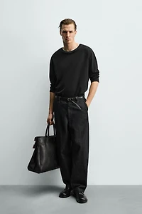 CONTRAST DOUBLE HEM T-SHIRT