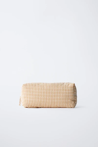 GINGHAM TOILETRY BAG