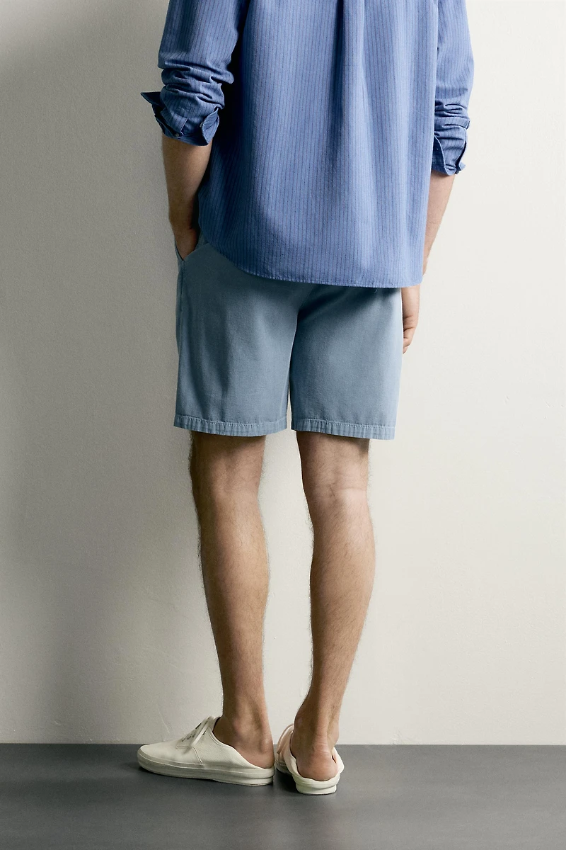 WASHED REGULAR FIT SHORTS