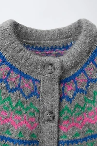 JACQUARD WOOL AND ALPACA JACKET