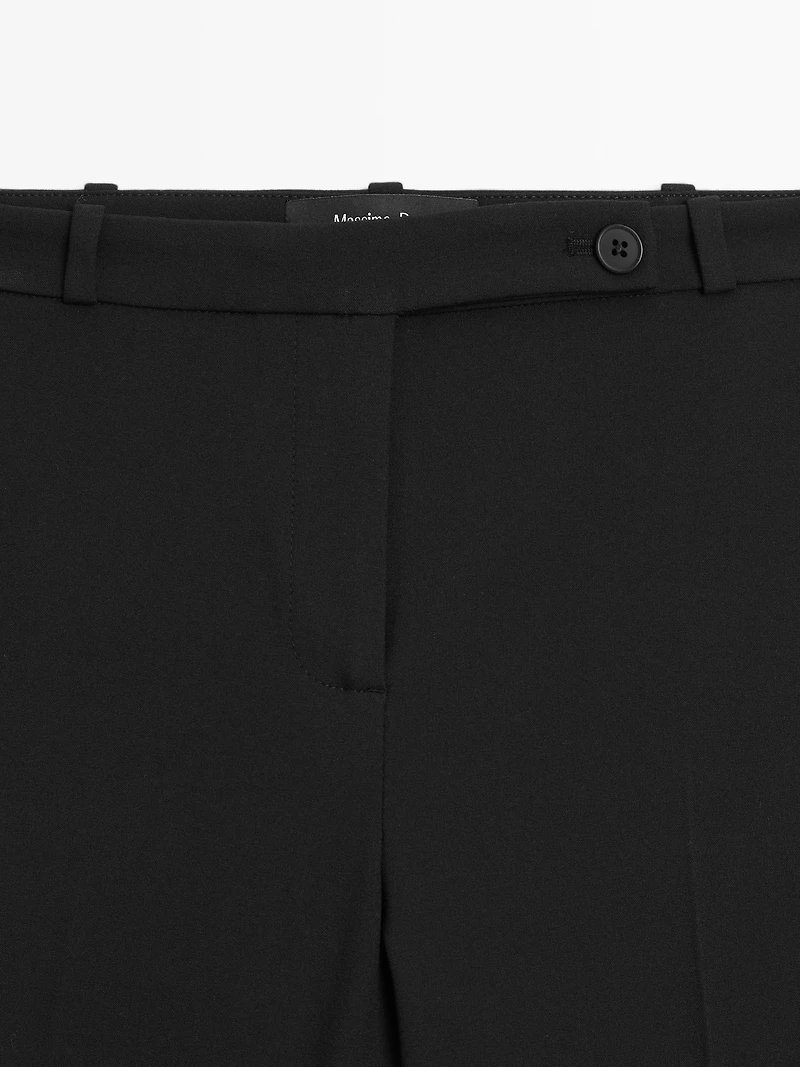 100% cotton trousers with elasticated hems