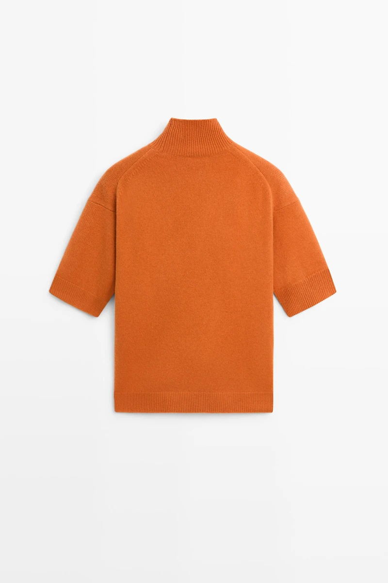 Oversize short sleeve knit sweater