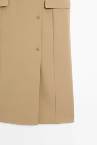 Wrap midi dress with pocket detail - STUDIO