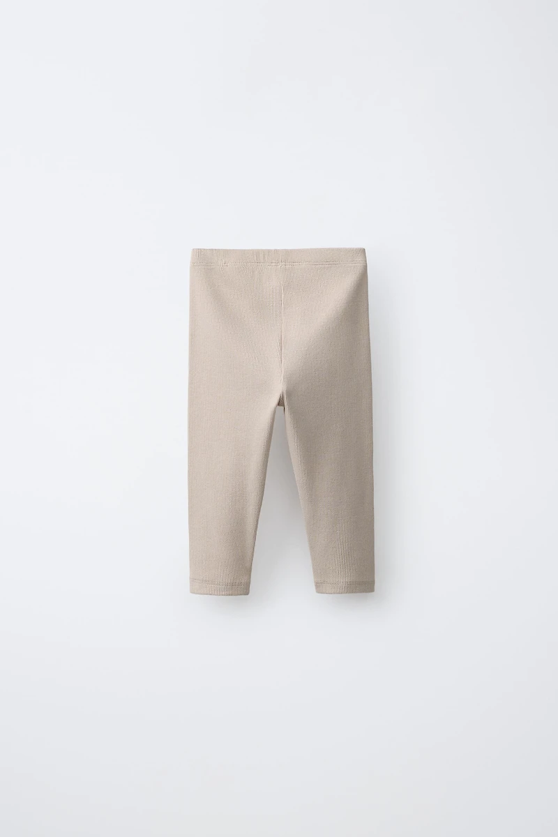 TWO-PACK OF PLAIN RIBBED LEGGINGS