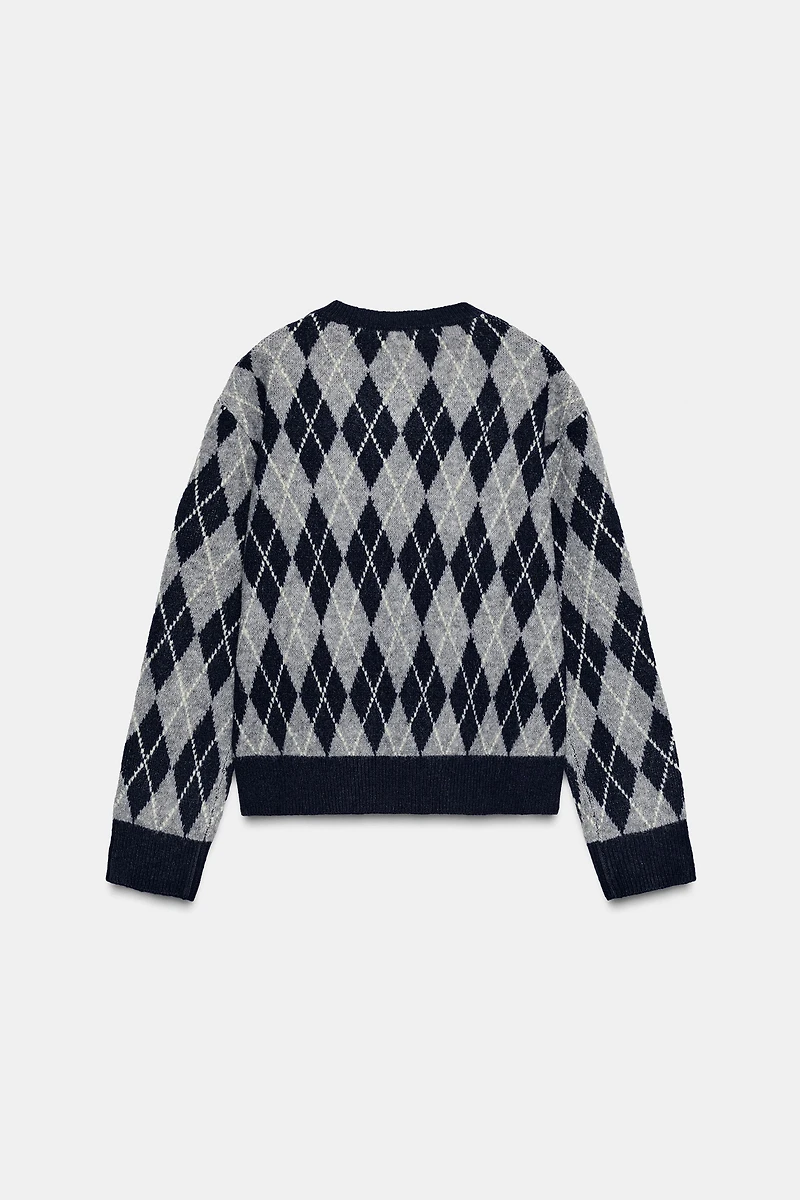 DIAMOND KNIT JUMPER
