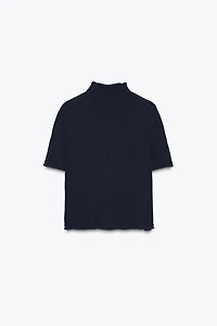 GILET EN MAILLE À MANCHES COURTES