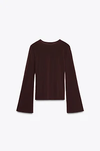 LONG SLEEVE RUCHED T-SHIRT