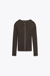 RIB KNIT CARDIGAN