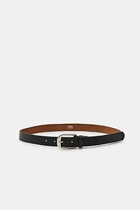 CRACKLED EFFECT 100% LEATHER BELT