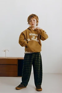 PLAID SOFT TOUCH BALLOON PANTS