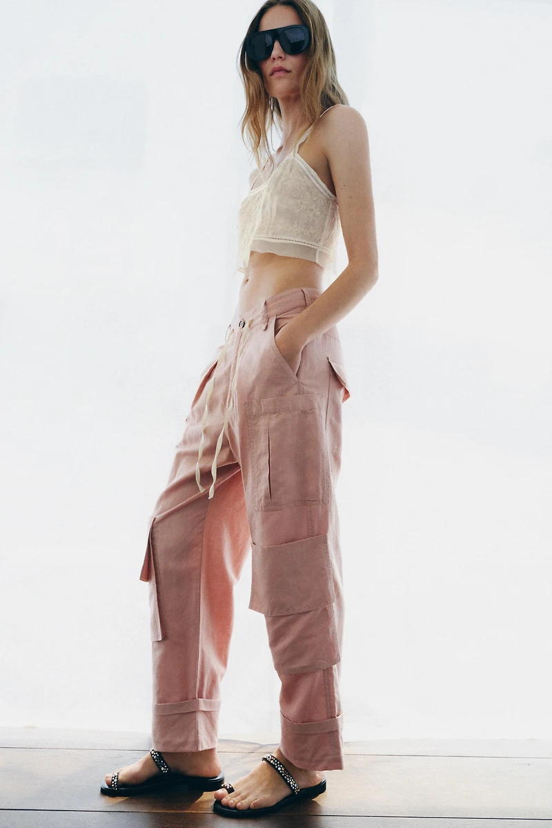 ZW COLLECTION EMBROIDERED CROPPED TOP