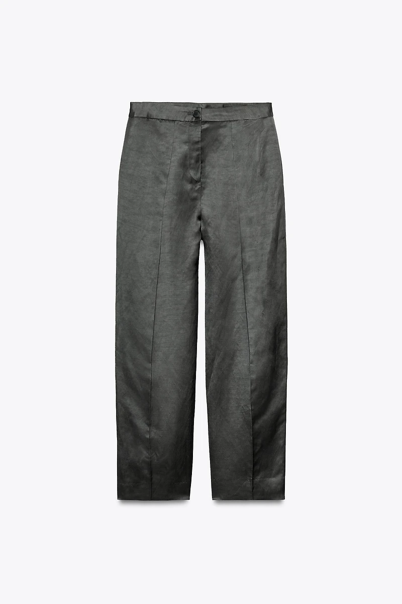 PANTALON SATINÉ AVEC LIN ZW COLLECTION
