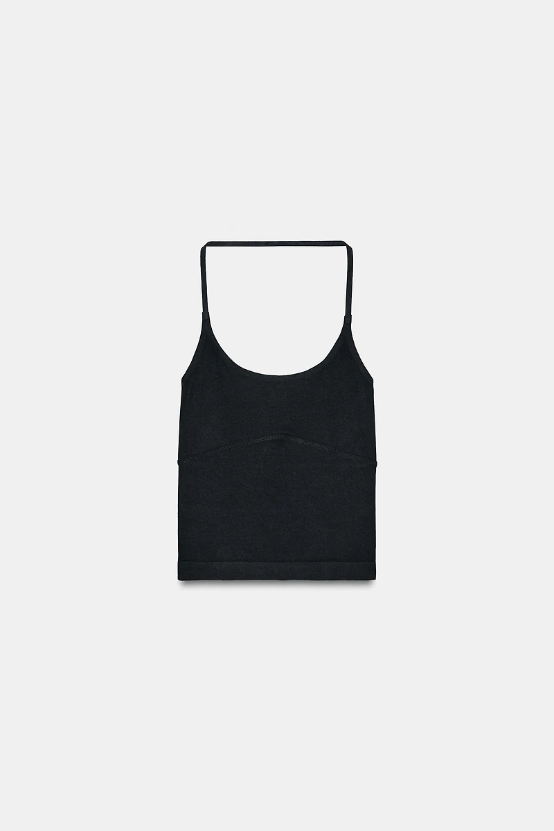 SEAMLESS HALTER TOP
