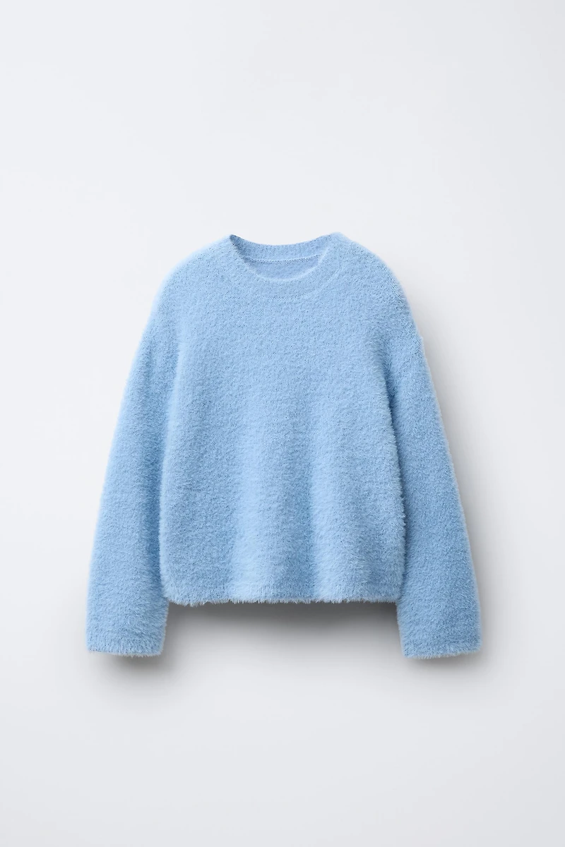HAIR EFFECT KNIT SWEATER