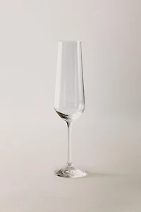 PLAIN BOHEMIAN CRYSTAL FLUTE GLASS