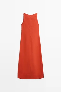 100% linen halter dress