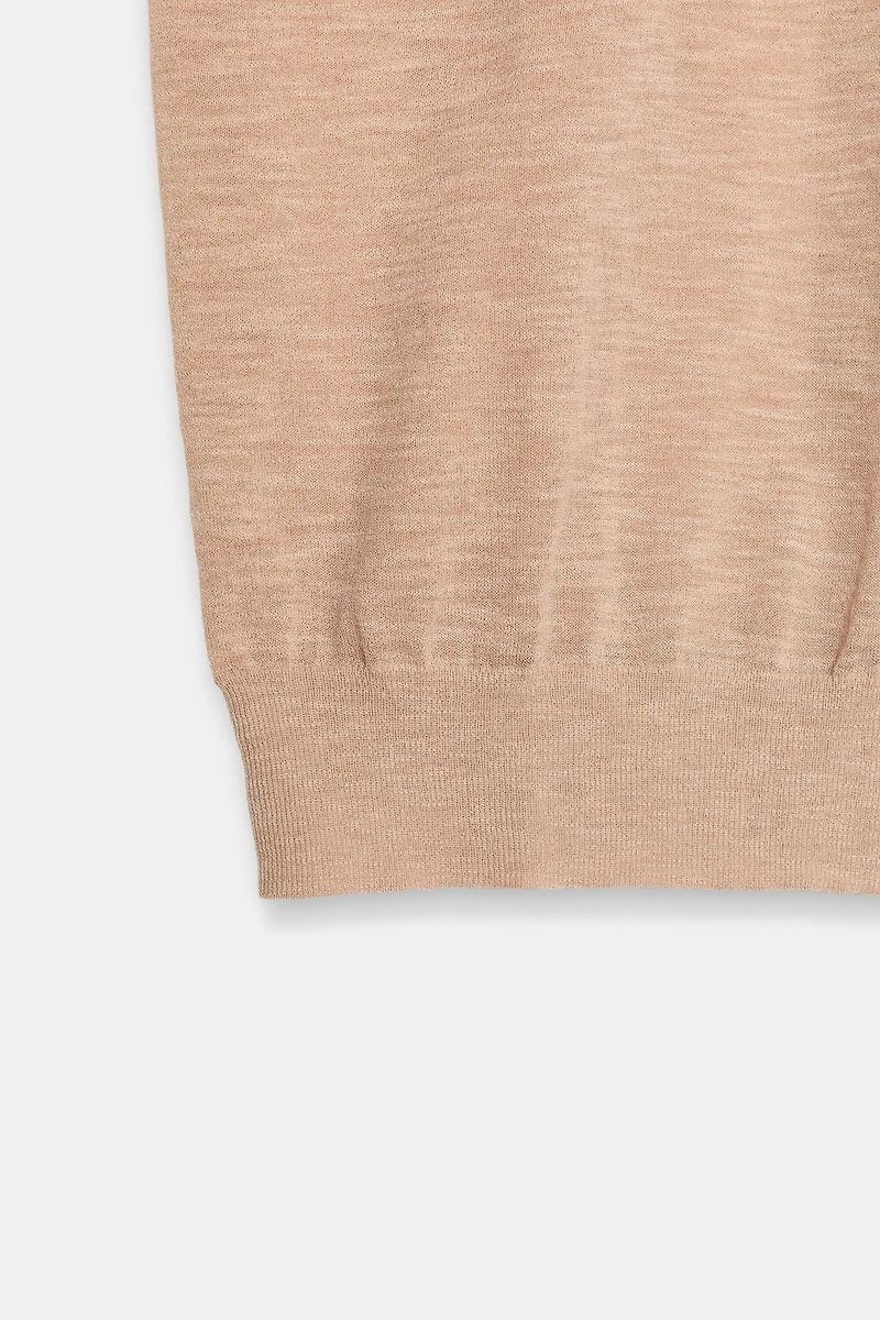 EXTRA-FINE WOOL KNIT TOP