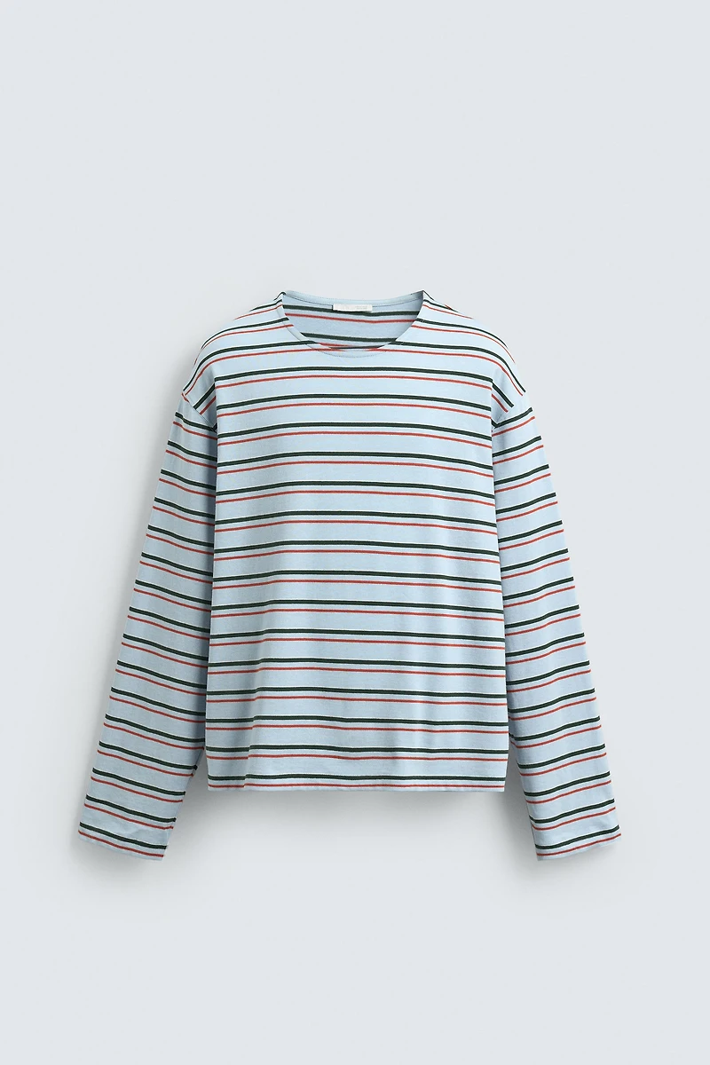 T-SHIRT EN JACQUARD À RAYURES