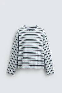 T-SHIRT EN JACQUARD À RAYURES