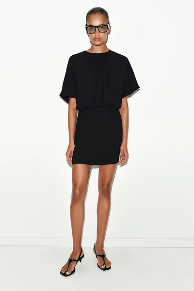 SHORT PUFF SLEEVE DRESS