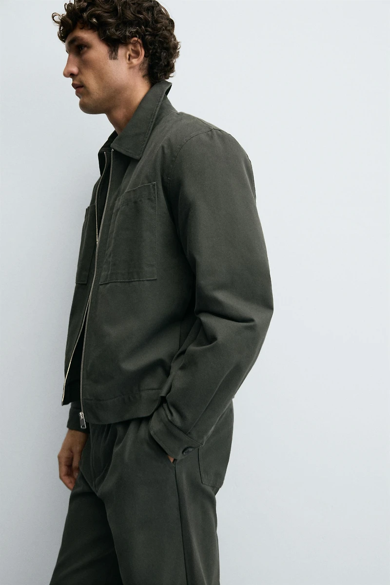 QUILTED POCKET OVERSHIRT