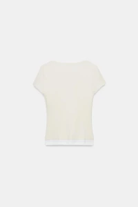 LAYERED-EFFECT HENLEY T-SHIRT