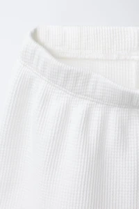 ENSEMBLE GAUFRÉ T-SHIRT ET BERMUDA UNI