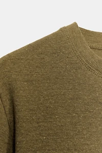 SHORT SLEEVE LINEN BLEND T-SHIRT