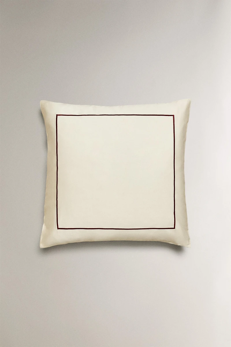 SATEEN PILLOWCASE WITH TRIM