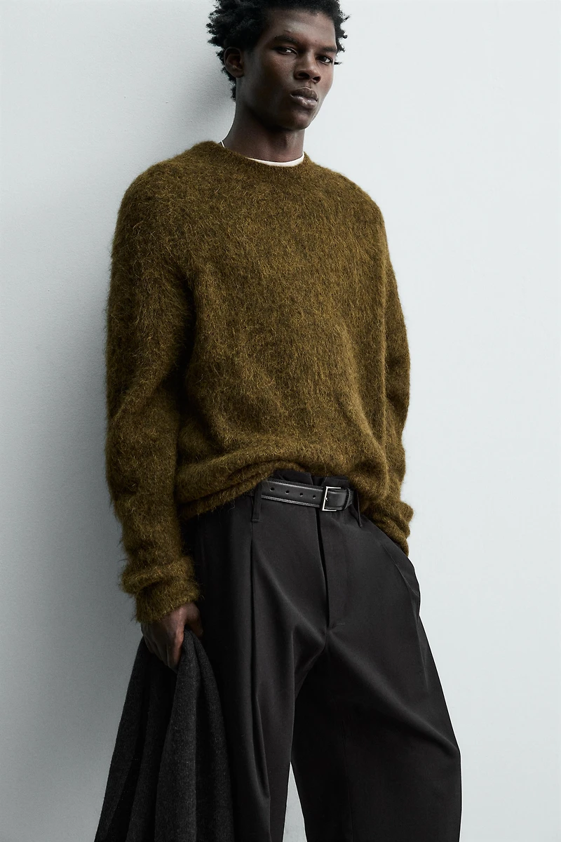 PULL EN FIBRE D'ALPAGA MÉLANGÉE