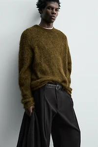 PULL EN FIBRE D'ALPAGA MÉLANGÉE