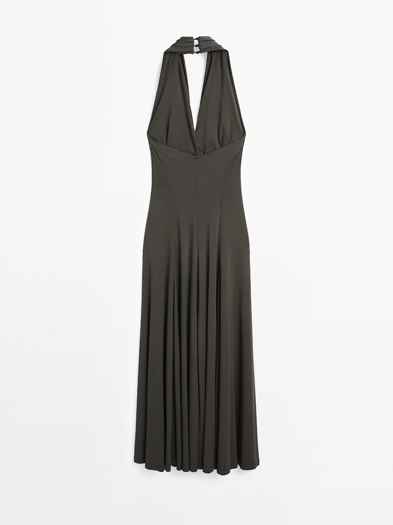 Long flowing halter-neck dress - STUDIO