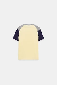 COLOR BLOCK KNIT TOP