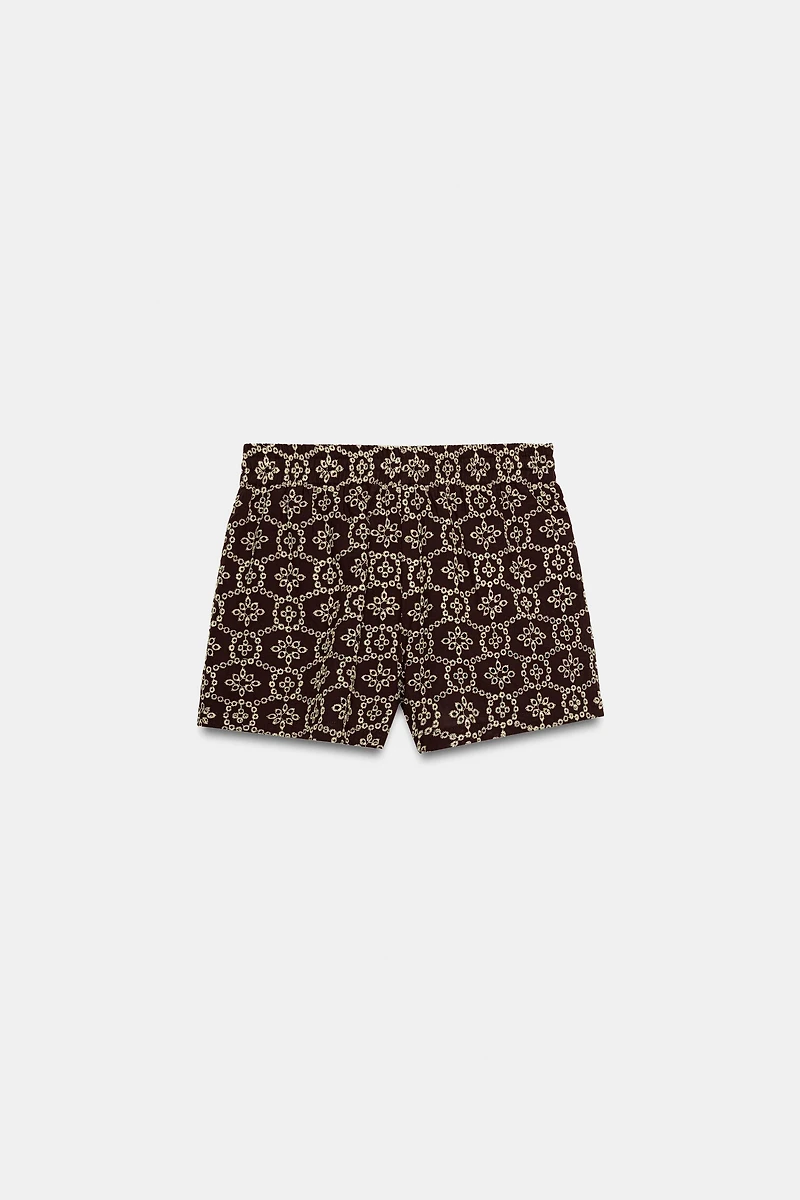 SHORT BRODERIES PERFORÉES
