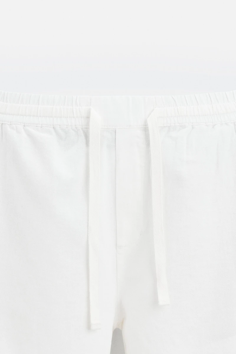 RELAXED FIT COTTON LINEN PANTS