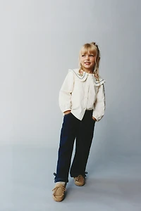 DENIM CULOTTE LACETS