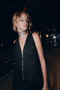 Z1975 COATED DENIM VEST