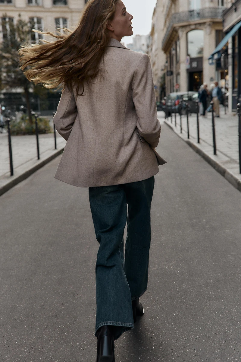HERRINGBONE WOOL BLAZER