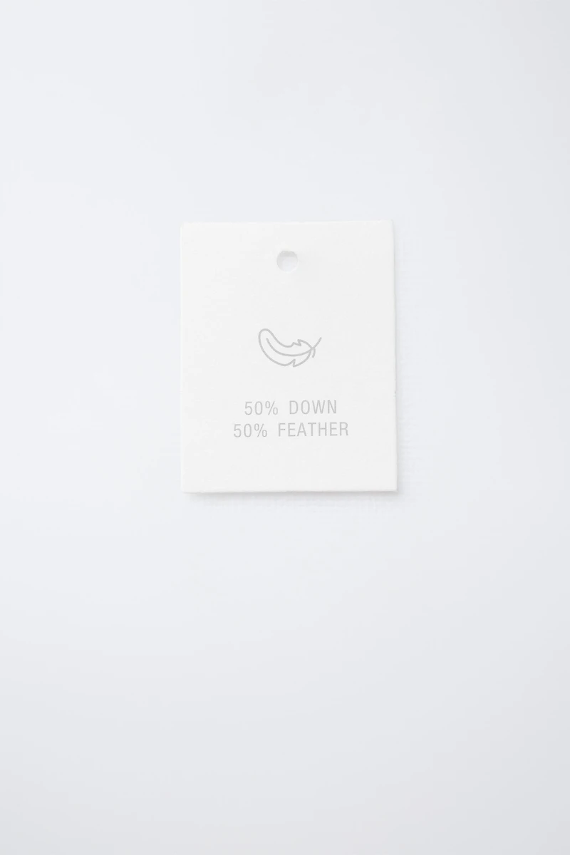 LONG 50% FEATHER AND DOWN WATER REPELLENT PUFFER COAT WITH REMOVABLE FAUX FUR HOODIE