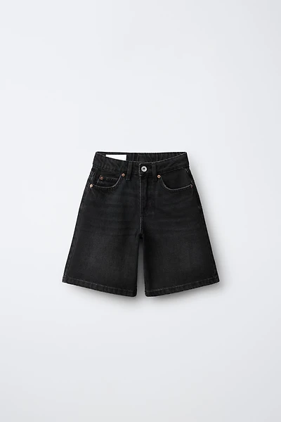 STAR PRINT DENIM SHORTS
