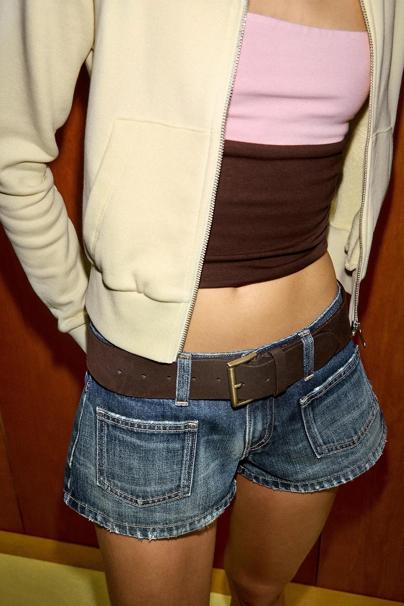 CEINTURE 100% CROÛTE DE CUIR
