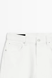 Jean wide leg cropped taille moyenne