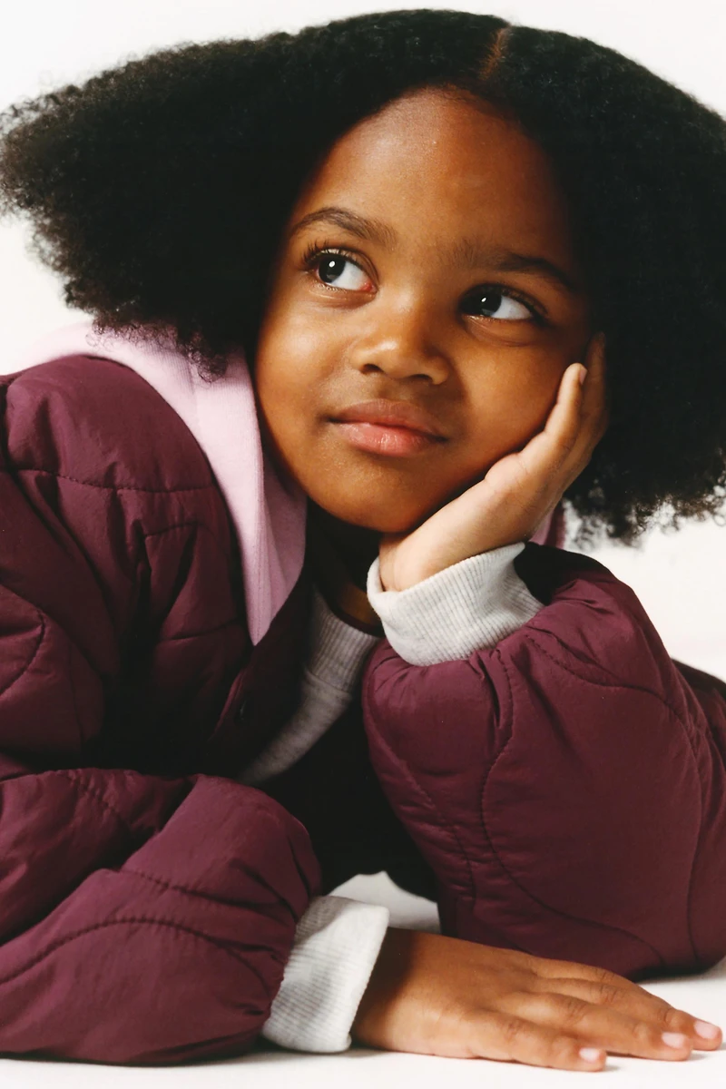 EMBROIDERED BEAR HOODED PUFFER JACKET