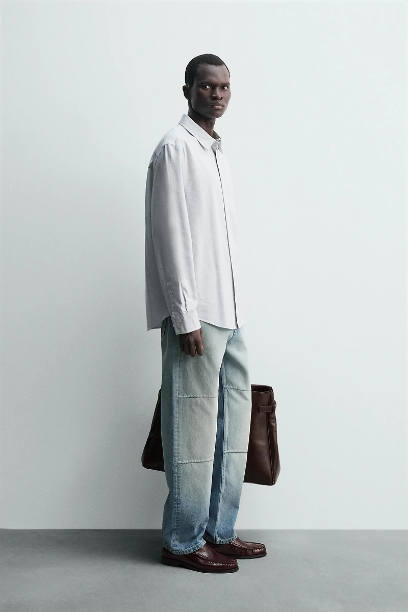 CHEMISE OXFORD RAYURES