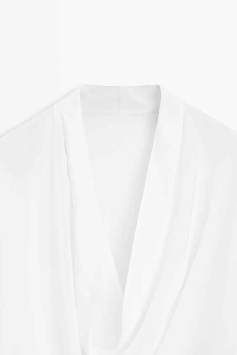Flowing shirt with cowl neckline detail