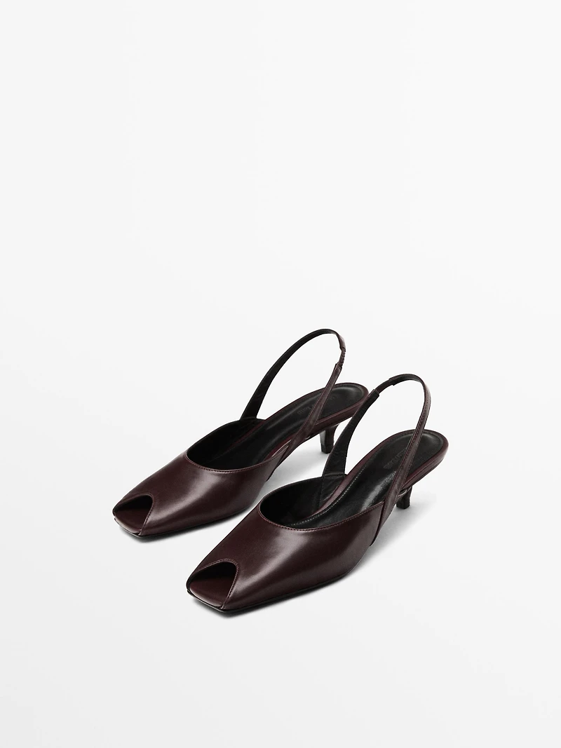 High-heel sandals with open toe